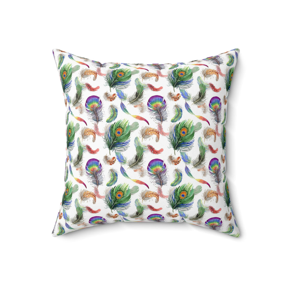 45PCF  Peacock Feather Pillow