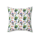 45PCF  Peacock Feather Pillow