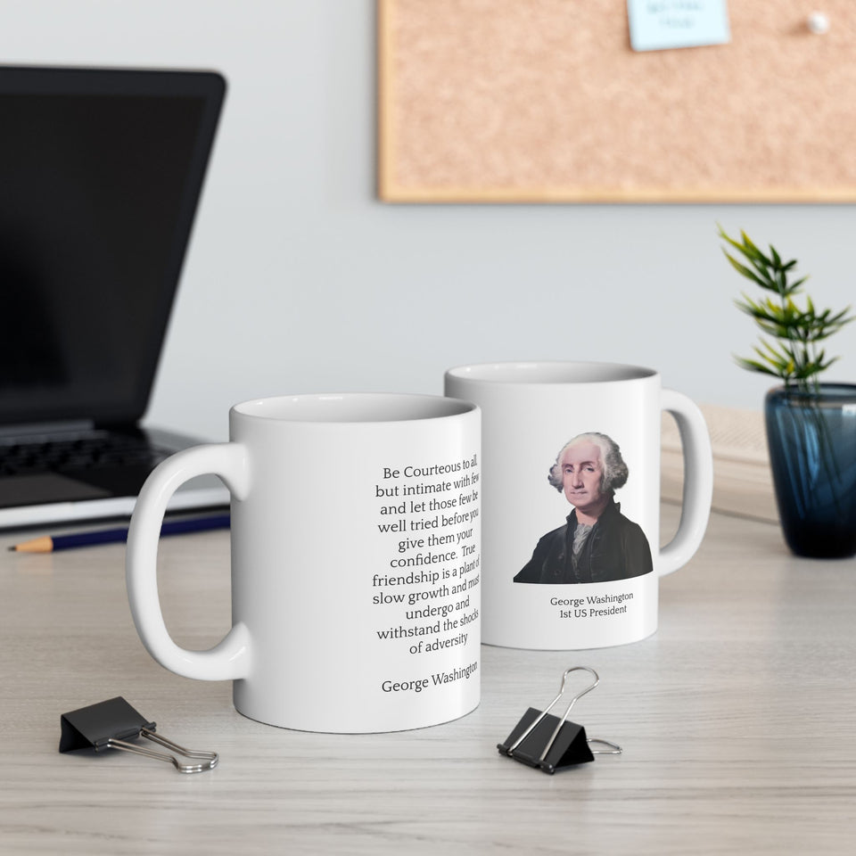 2WQM  George Washington Historical Quote Mug