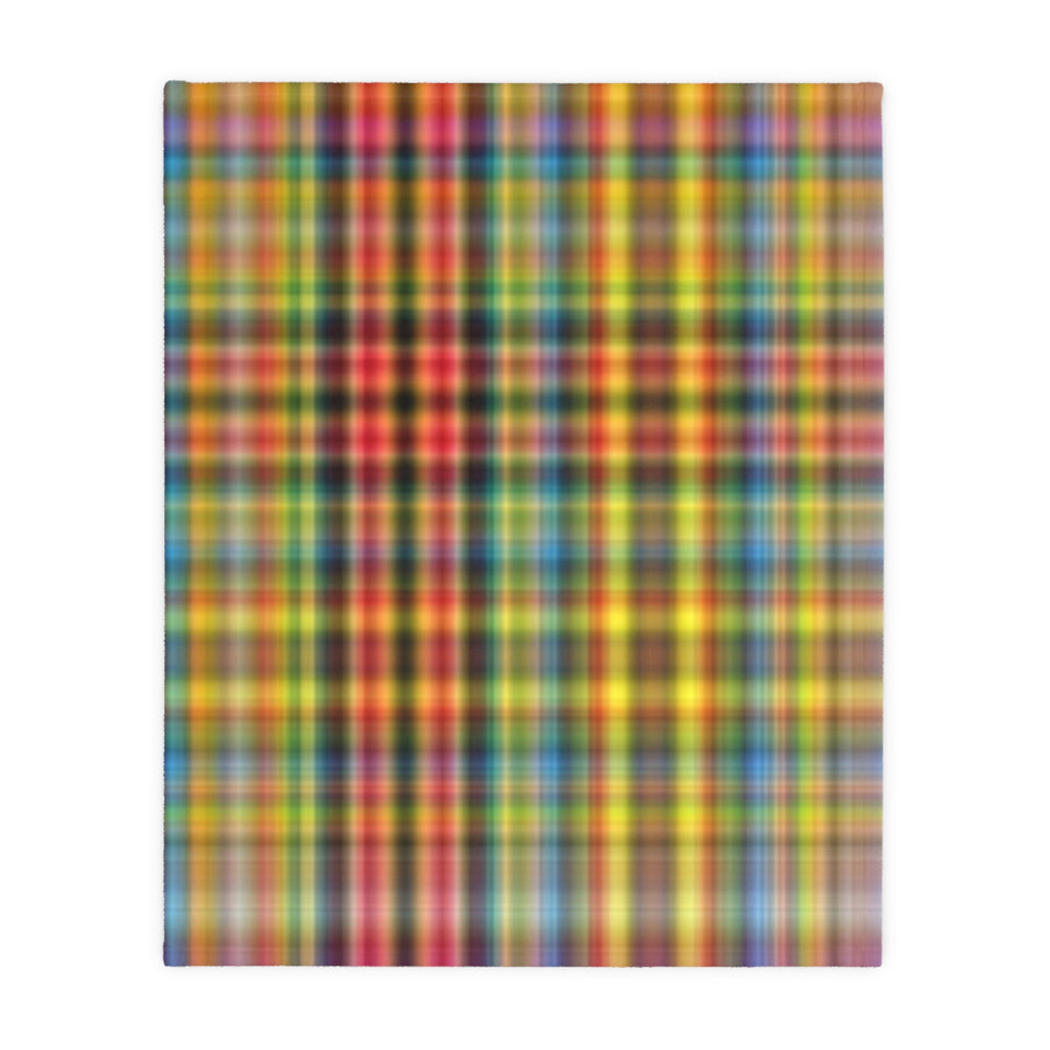 59CB  Colorful Plaid Blanket