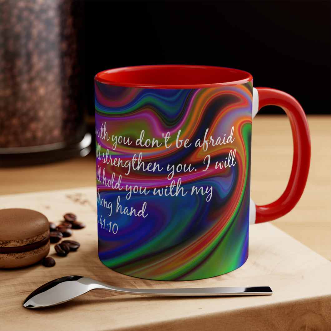 77CMSM  Colorful Marble Isaiah 41:10  Mug