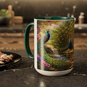 AM18  Peacock Garden Mug