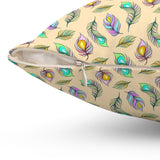 28PCF  Peacock Feather Pillow