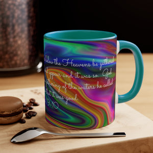 58CMSM  Colorful Marble Genesis 1:9-10 Mug