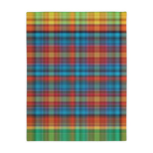 60CB  Colorful Plaid Blanket