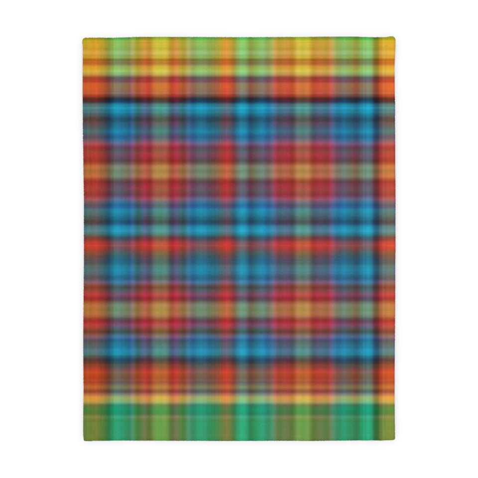 60CB  Colorful Plaid Blanket