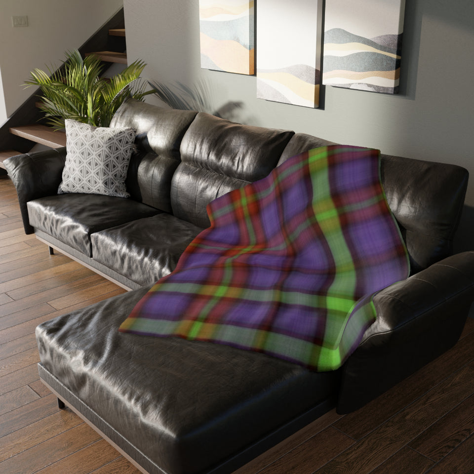 21CB  Colorful Plaid Blanket