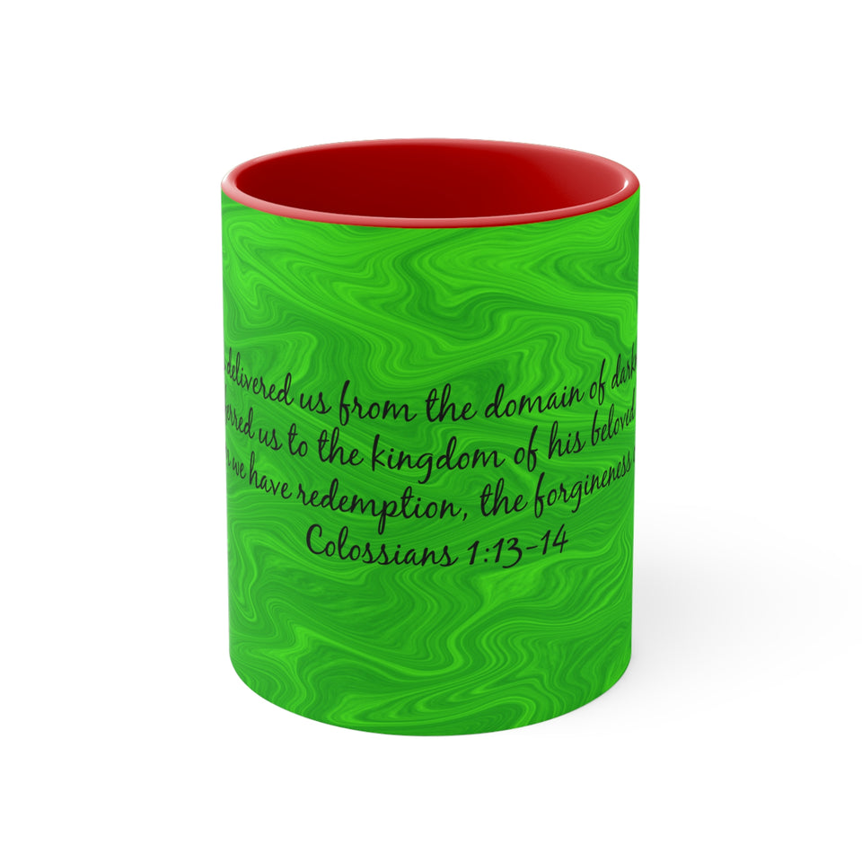 5CMSM  Colorful Marble Colossians 1:13-14 Mug