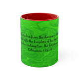 5CMSM  Colorful Marble Colossians 1:13-14 Mug