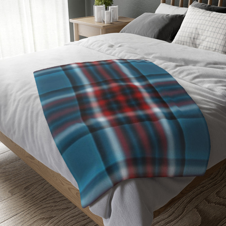55CB  Colorful Plaid Blanket