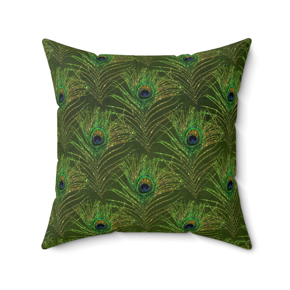 6PCF  Peacock Feather Pillow