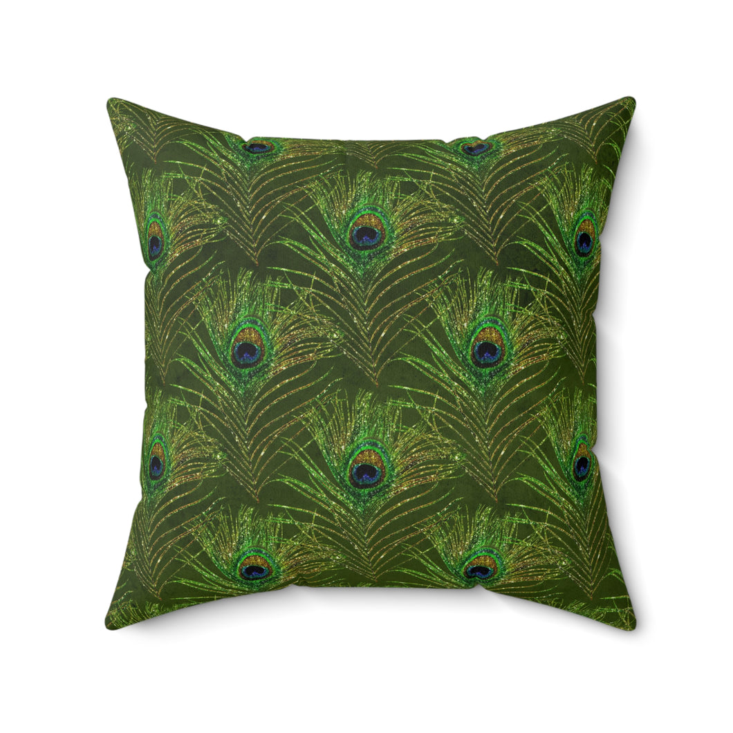 6PCF  Peacock Feather Pillow