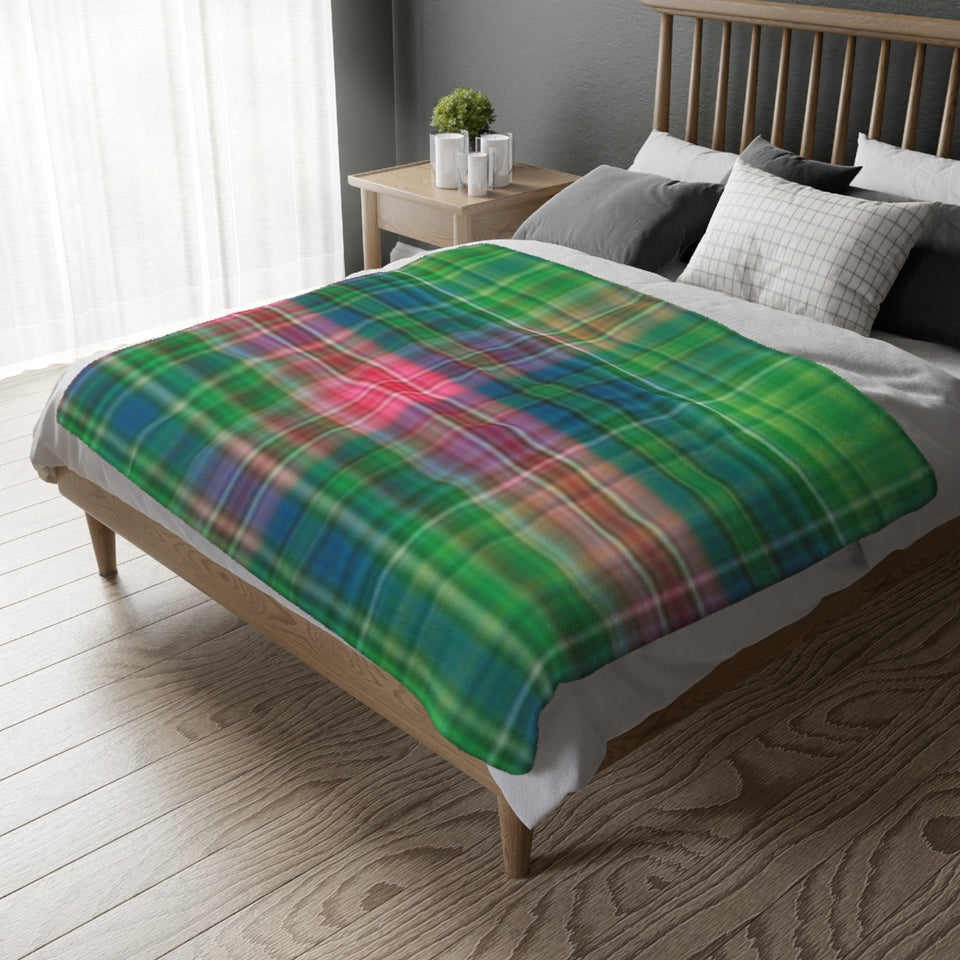 44CB  Colorful Plaid Blanket