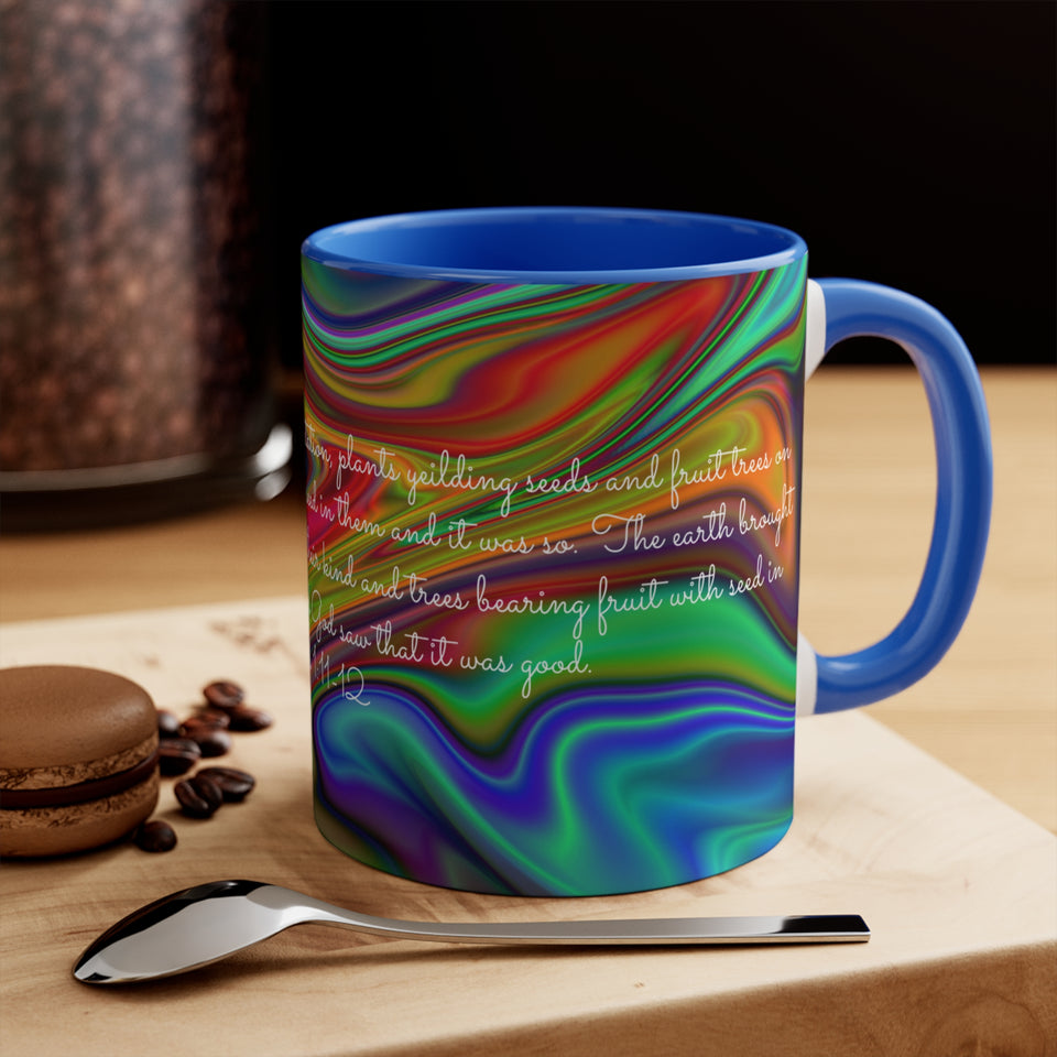 57CMSM  Colorful Marble Genesis 1:11-12 Mug