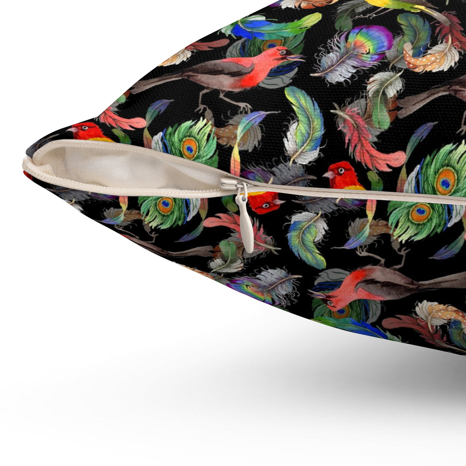 52PCF  Peacock Feather Pillow