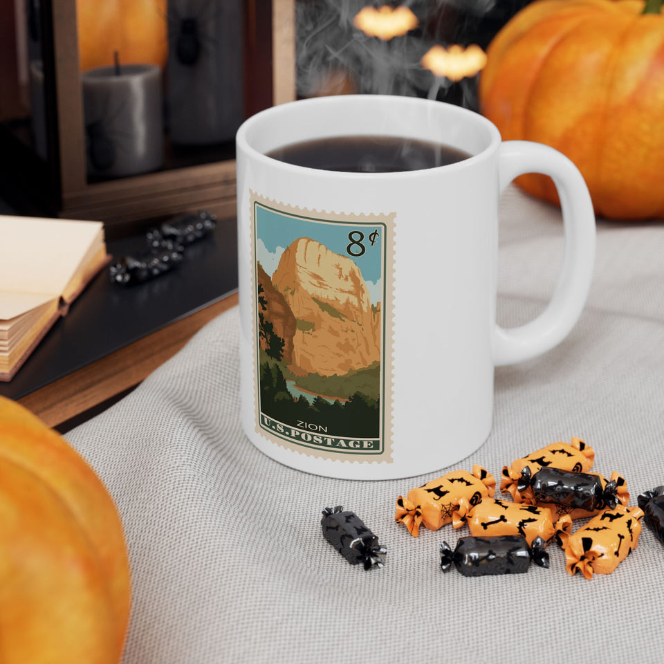 3NPS  Zion National Park Stamp Mug