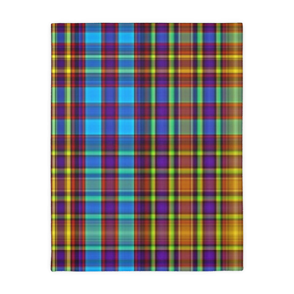50CB  Colorful Plaid Blanket