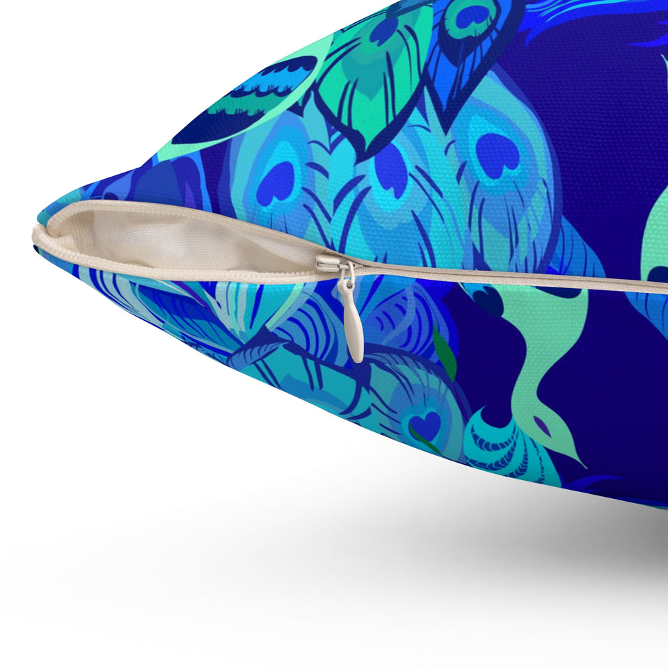 26PCF  Peacock Feather Pillow