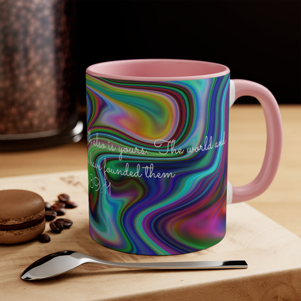 52CMSM  Colorful Marble Psalms 89:11  Mug
