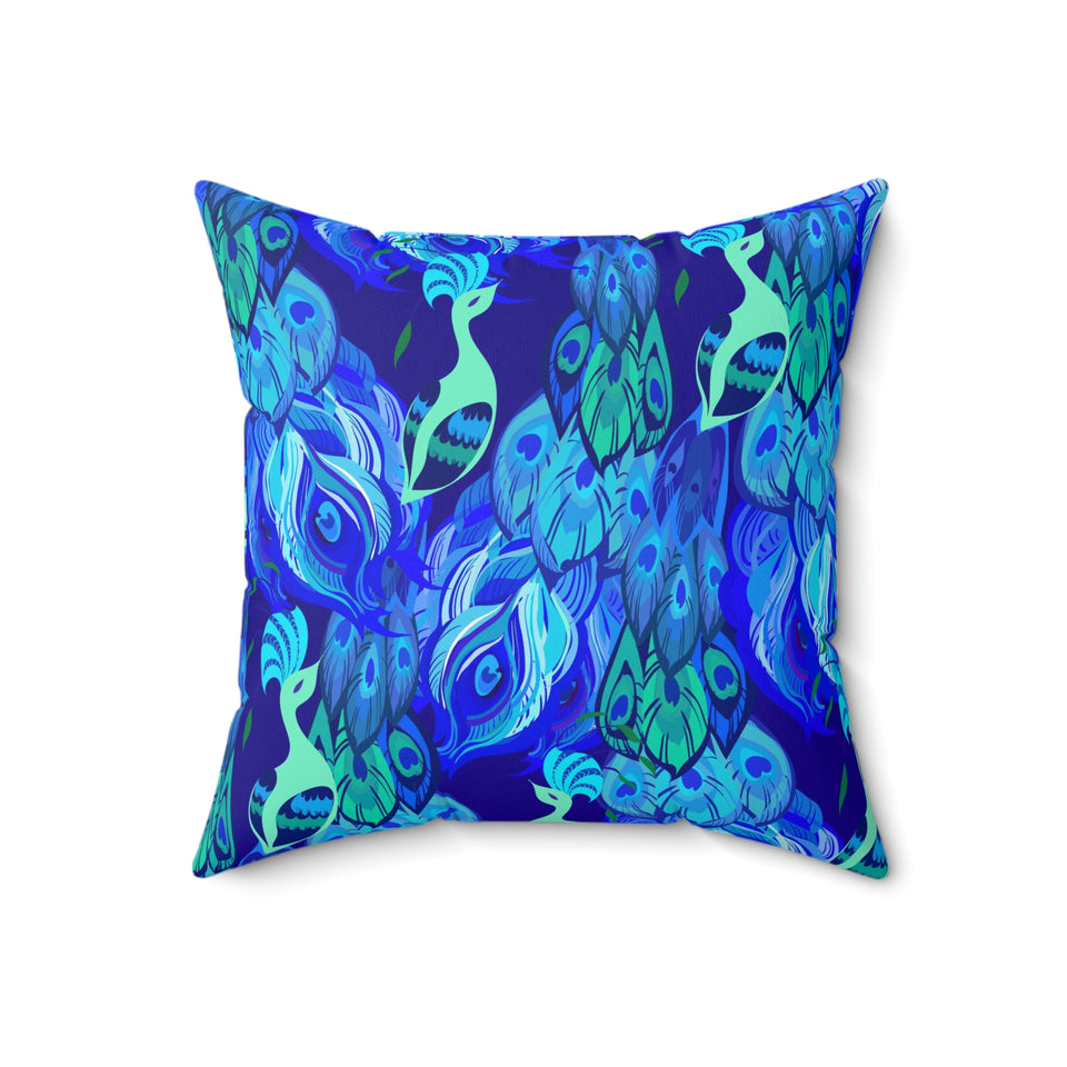 26PCF  Peacock Feather Pillow