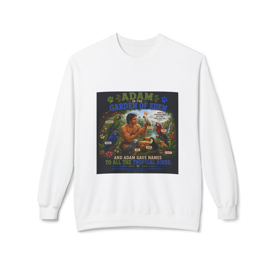 Charlie & Alex – Adam in the Garden of Eden Christian Sweatshirt CA18