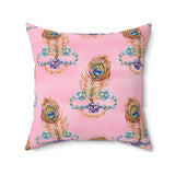 47PCF  Peacock Feather Pillow