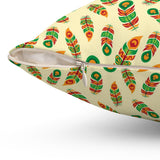 43PCF  Peacock Feather Pillow