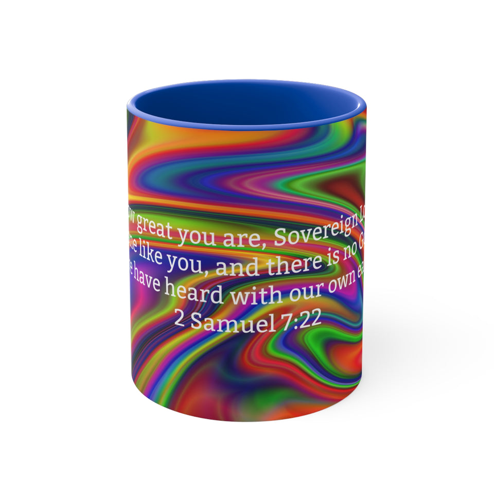 43CMSM  Colorful Marble 2 Samuel 7:22 Mug
