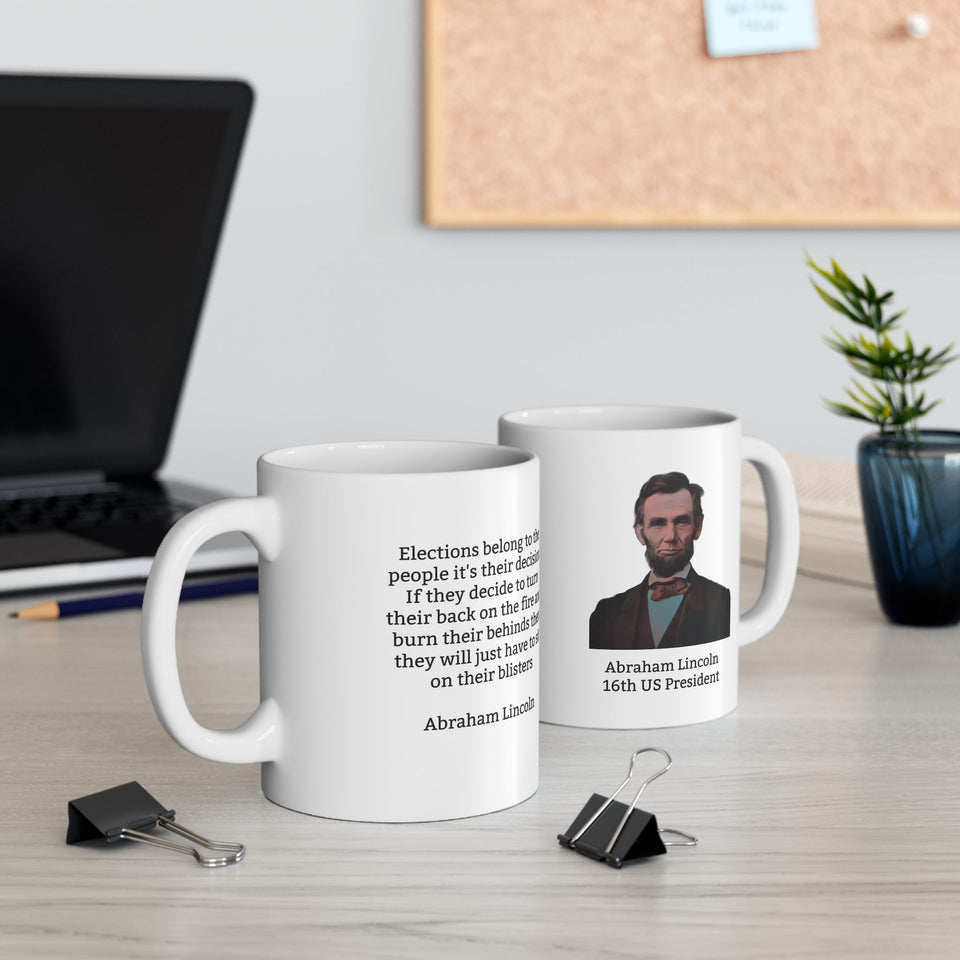 12ALM  Abraham Lincoln Historical Quote mug