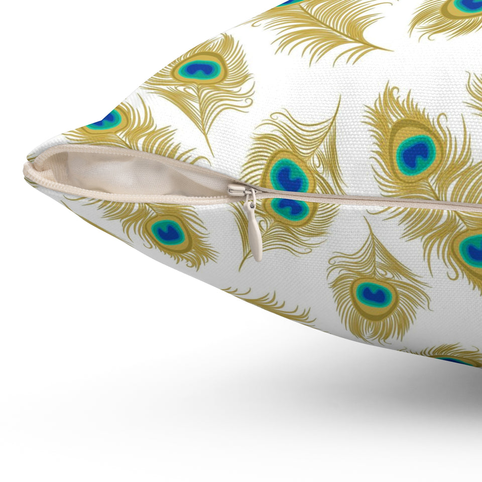 16PCF  Peacock Feather Pillow