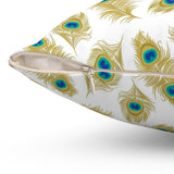 16PCF  Peacock Feather Pillow