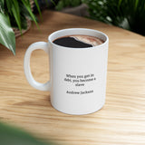 2JQM  Andrew Jackson Historical Quote mug