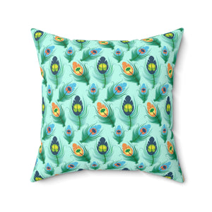 48PCF  Peacock Feather Pillows