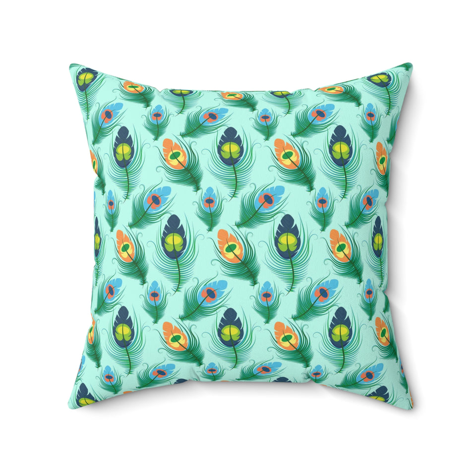 48PCF  Peacock Feather Pillows