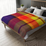 39CB  Colorful Plaid Blanket