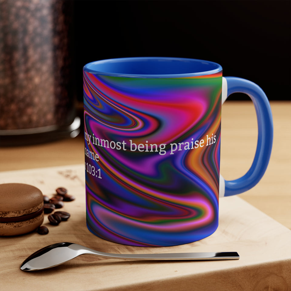 46CMSM  Colorful Marble Psalms 103:1 Mug