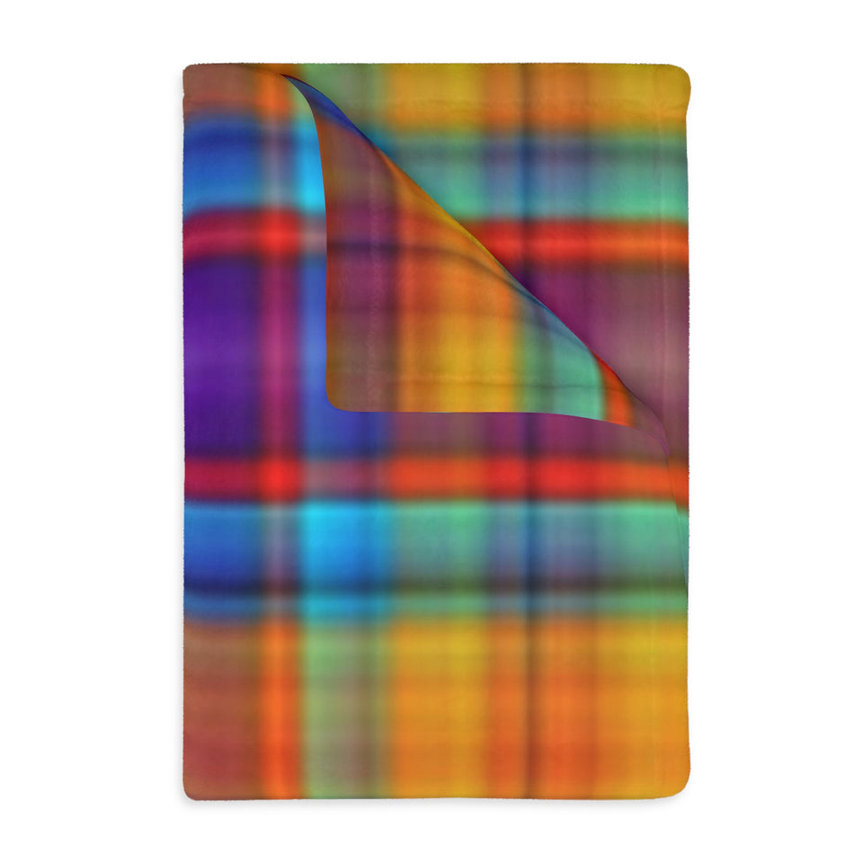 49CB  Colorful Plaid Blanket