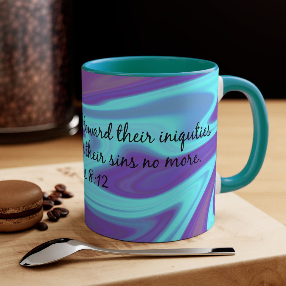 18CMSM  Colorful Marble Hebrews  8:12 Mug