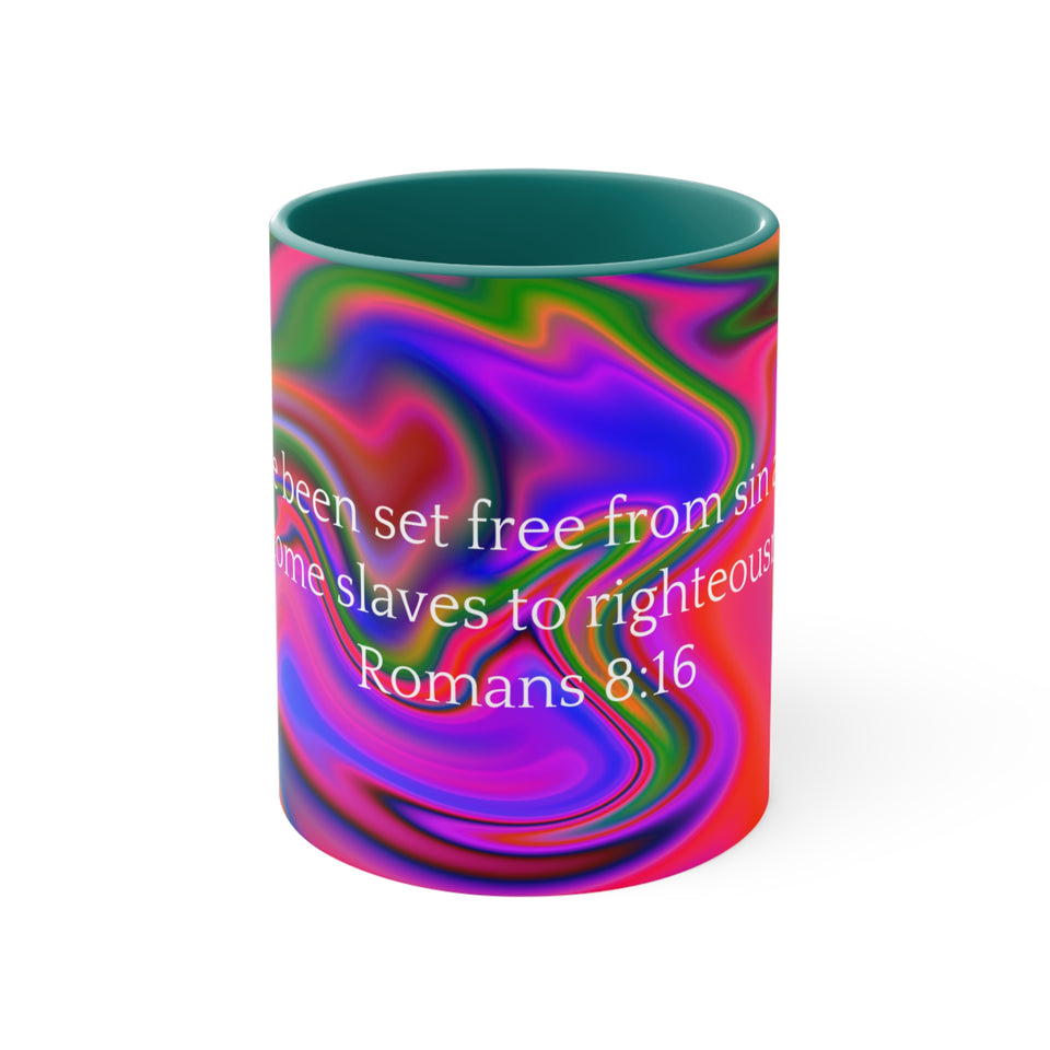 32CMSM  Colorful Marble Romans 8:16 Mug