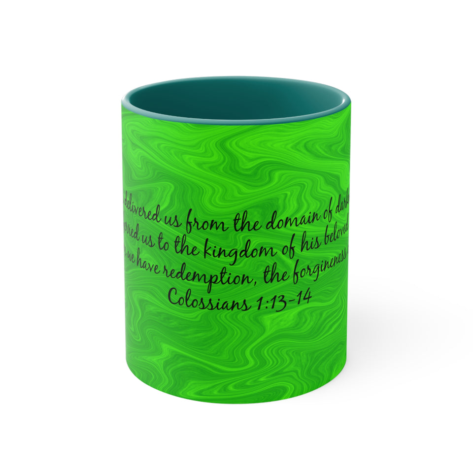 5CMSM  Colorful Marble Colossians 1:13-14 Mug