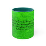5CMSM  Colorful Marble Colossians 1:13-14 Mug