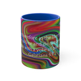 24CMSM  Colorful Marble Galatians 5:1 Mug