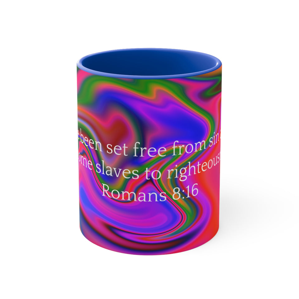 32CMSM  Colorful Marble Romans 8:16 Mug