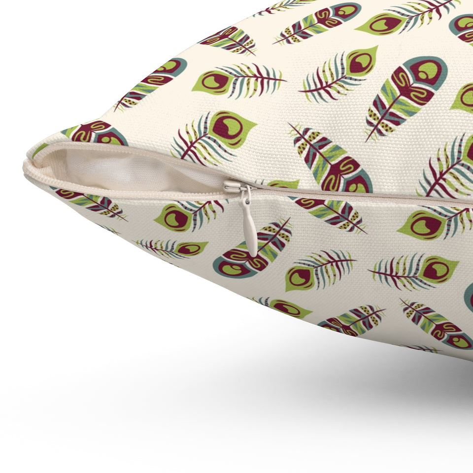 38PCF  Peacock Feather Pillow