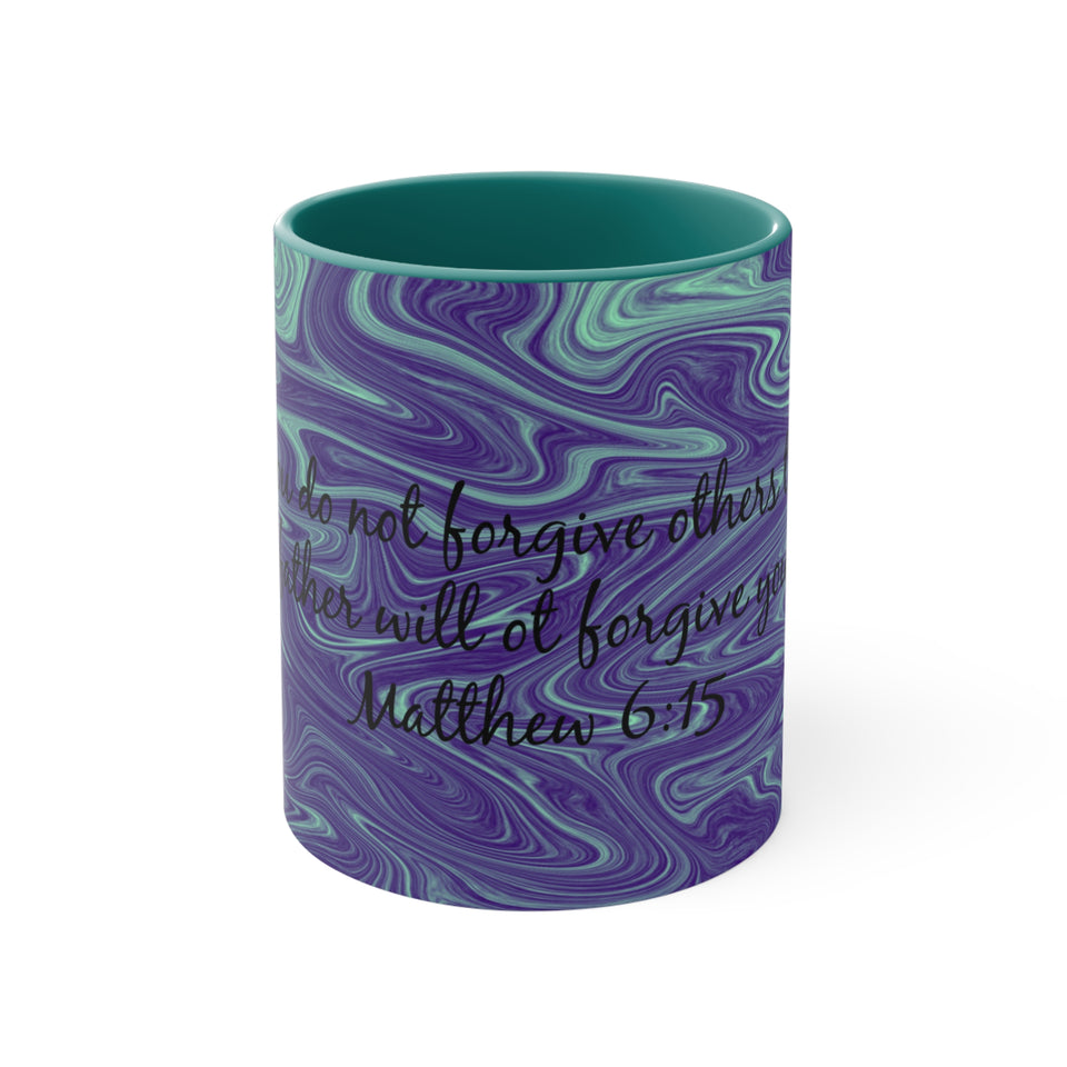 3CMSM  Colorful Marble Matthew 6:15 Mug