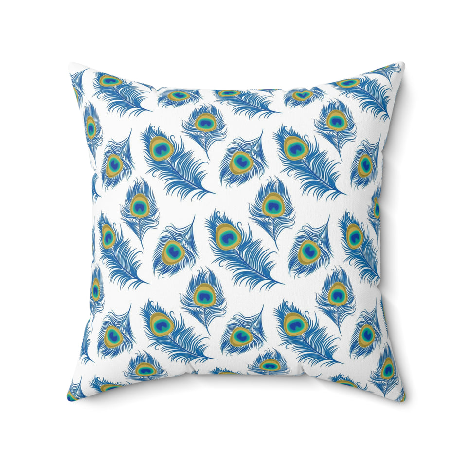 17PCF  Peacock Feather Pillow