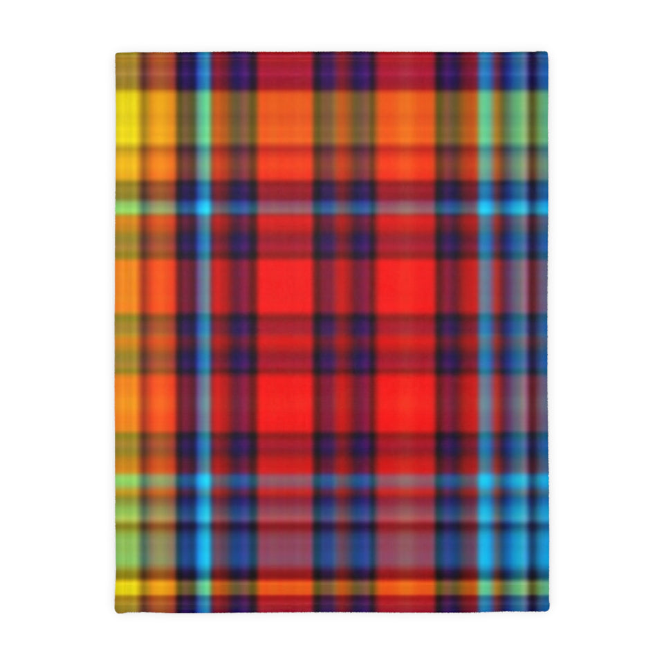 47CB  Colorful Plaid Blanket