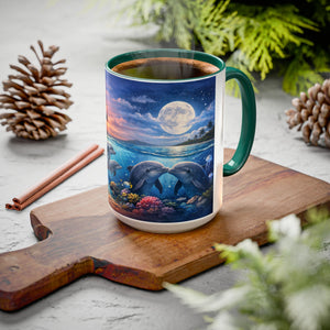 AM31  Dolphin Ocean Sunset Mug
