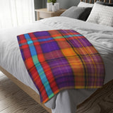 37CB  Colorful Plaid Blanket