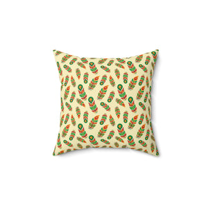 43PCF  Peacock Feather Pillow